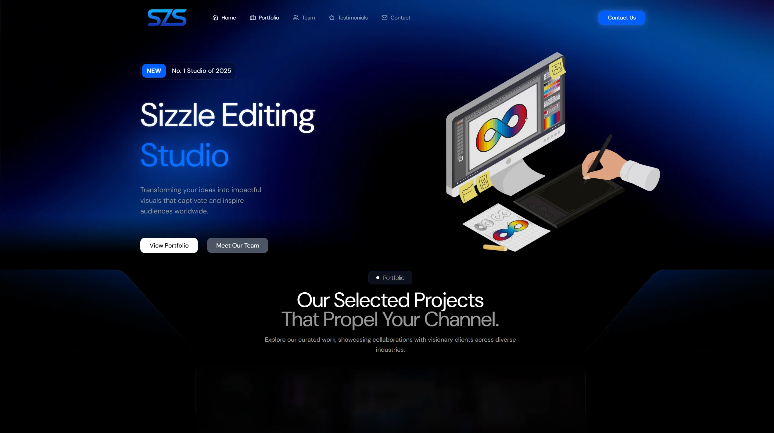 Screenshot of sizzlestudio.in