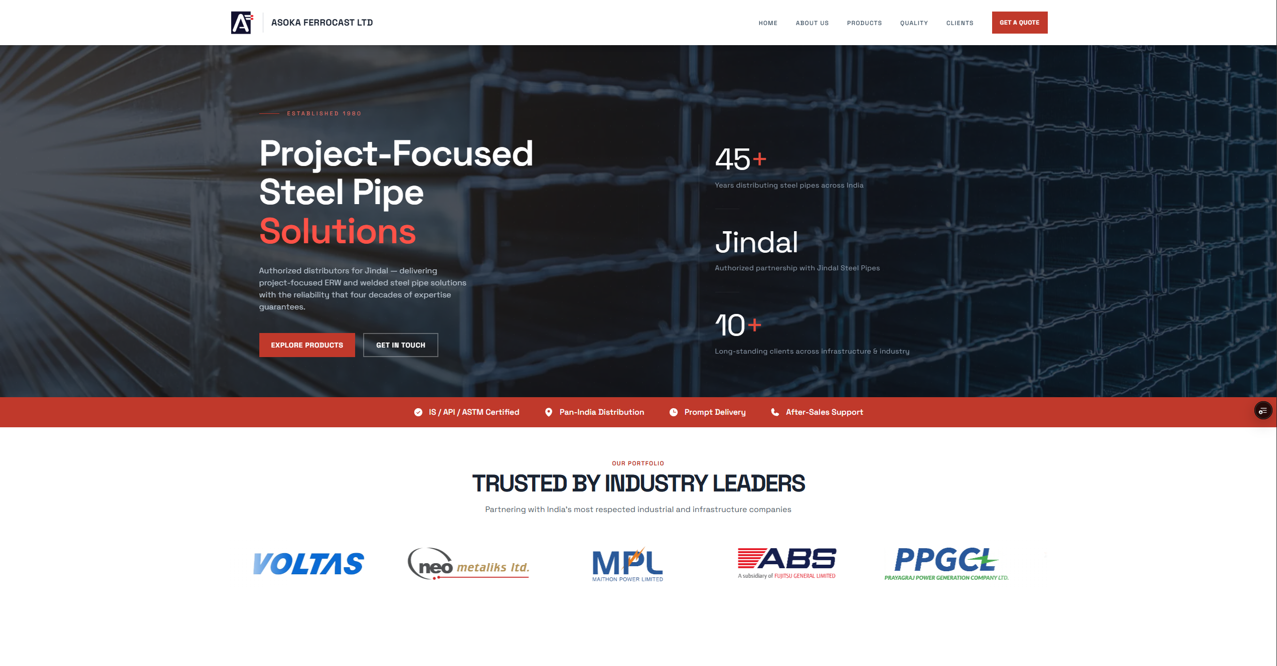 Asoka Ferrocast – Steel Pipes Distribution